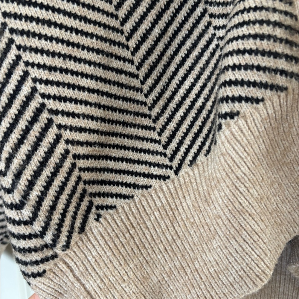 OAK + FORT Herringbone Brown Cardigan Sweater Sz small - Picture 11 of 13